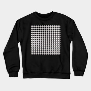 Black and White Beaded Floral Fashion Pattern Crewneck Sweatshirt